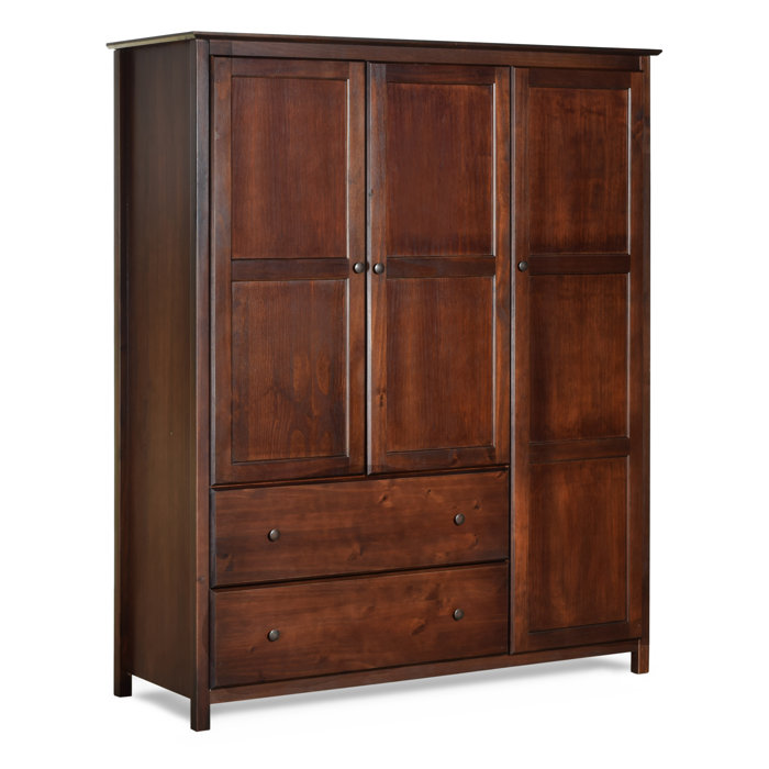 Grain Wood Furniture Shaker Solid Wood Armoire & Reviews Wayfair
